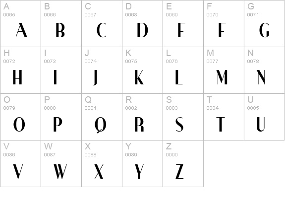 Ironick NF uppercase A-Z preview