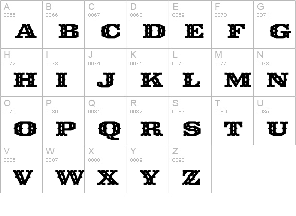 Ironmonger-Inlaid uppercase A-Z preview