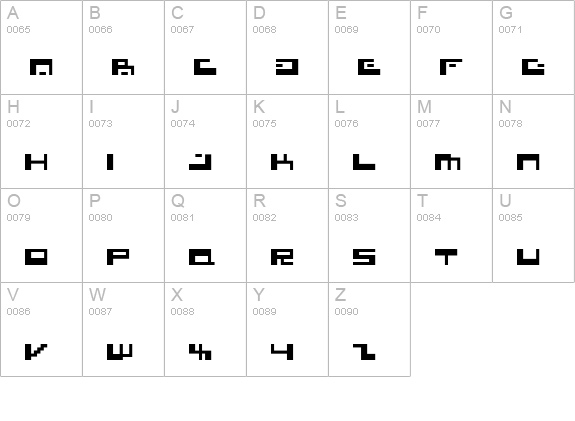 Irresistor uppercase A-Z preview