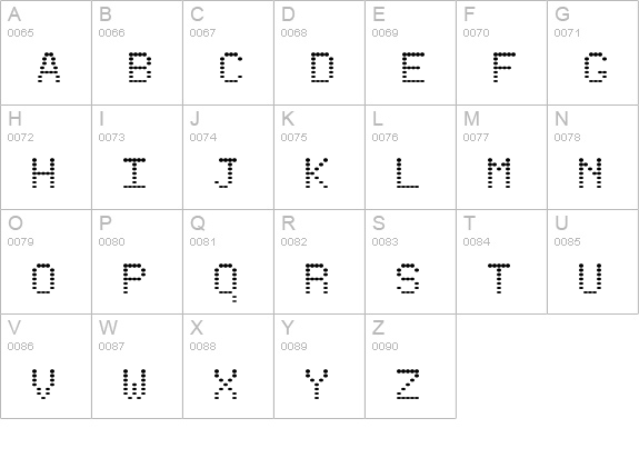 IrritationOne uppercase A-Z preview