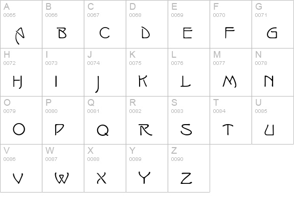 IsadoraCaps uppercase A-Z preview
