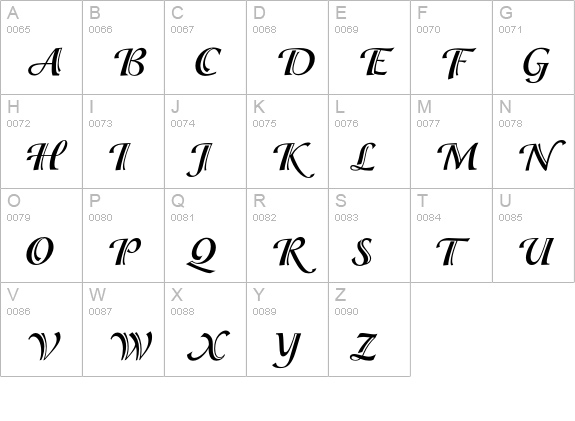 IsadoraEF-Bold uppercase A-Z preview