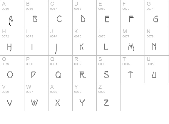 IsadoraHC uppercase A-Z preview