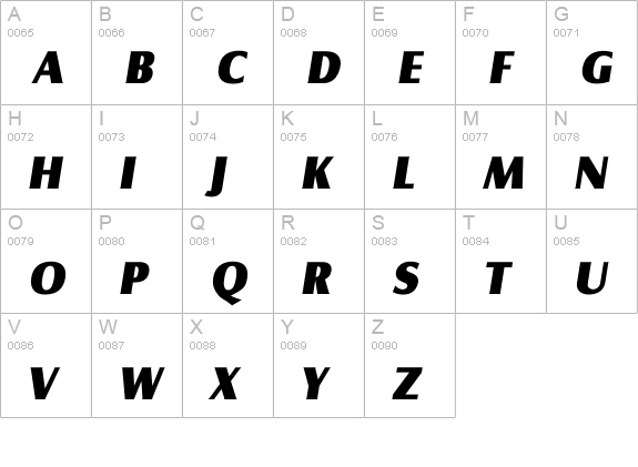 Isalzburg ExtraBold uppercase A-Z preview