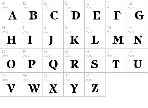 Isbell Bold uppercase A-Z preview