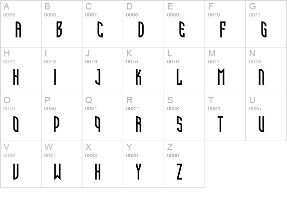 Isepik uppercase A-Z preview