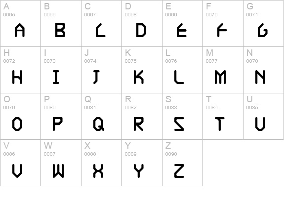 Ishi Regular E. uppercase A-Z preview