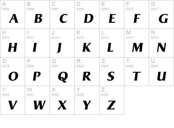 Isigvar Bold uppercase A-Z preview