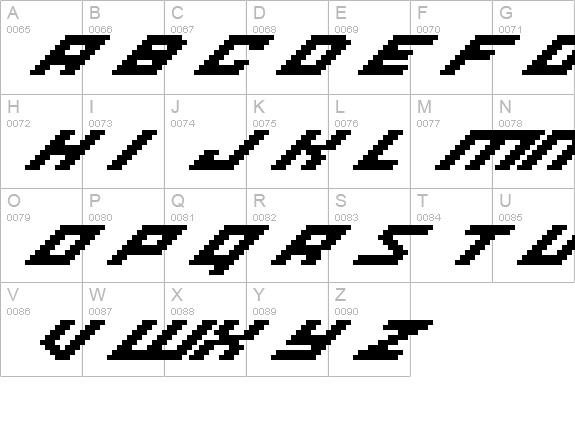 iso 08_66 uppercase A-Z preview