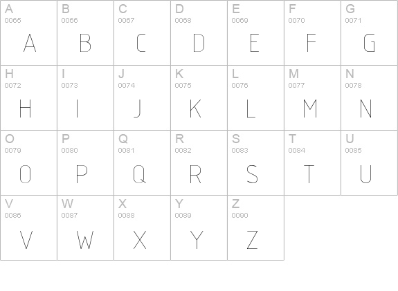 ISOCP2 uppercase A-Z preview