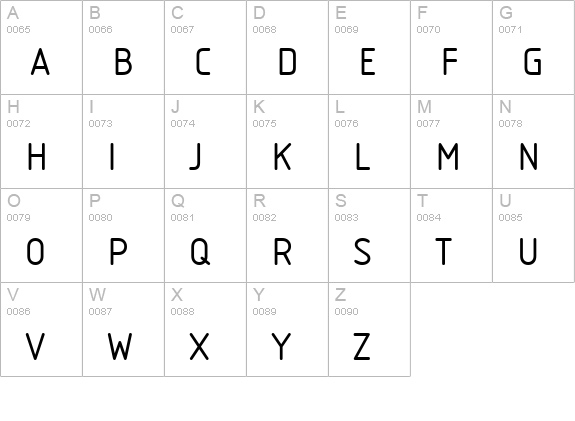 Isonorm-Regular uppercase A-Z preview