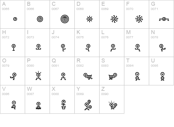 Ispy uppercase A-Z preview