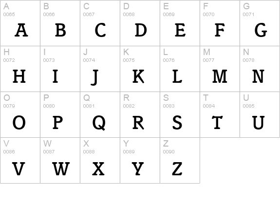 ItaliaEF-Medium uppercase A-Z preview