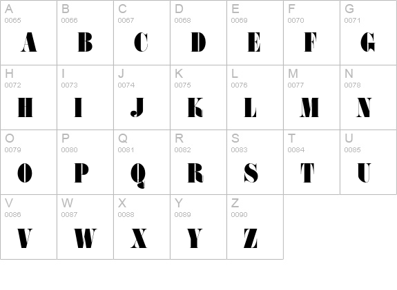 ITC Fat Face Cyrillic uppercase A-Z preview