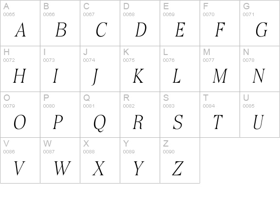 Itoledo Xlight uppercase A-Z preview
