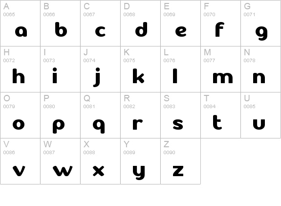 Itv font uppercase A-Z preview