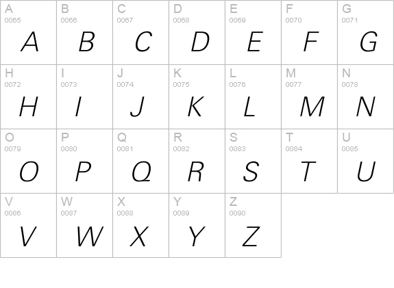 Iultimate Xlight uppercase A-Z preview