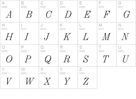 Ivalencia Xlight uppercase A-Z preview