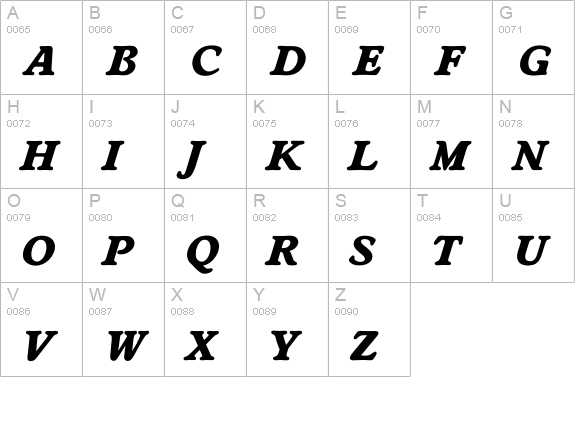 Iworchester ExtraBold uppercase A-Z preview