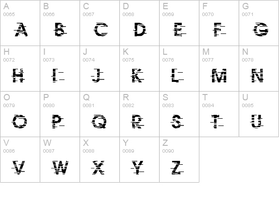IxatSE uppercase A-Z preview