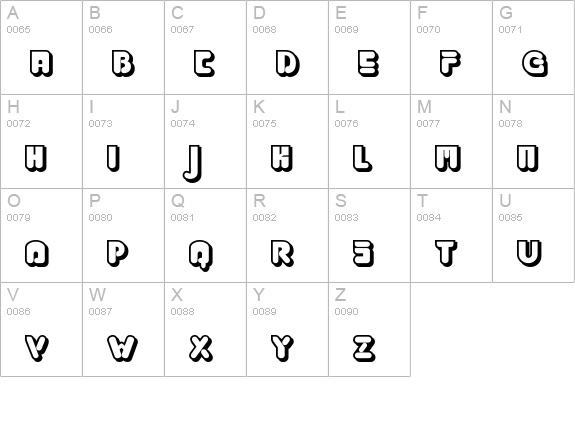 Jabbie Junior uppercase A-Z preview
