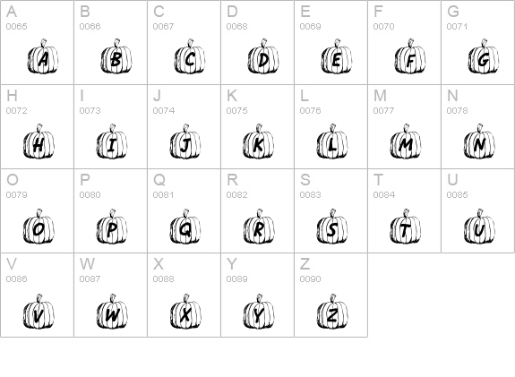 Jack O uppercase A-Z preview