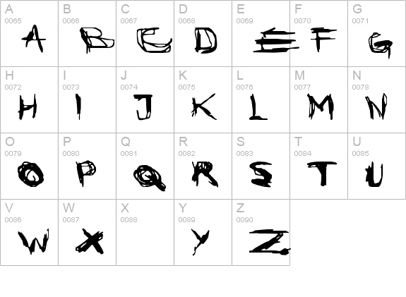 Jack The Ripper uppercase A-Z preview