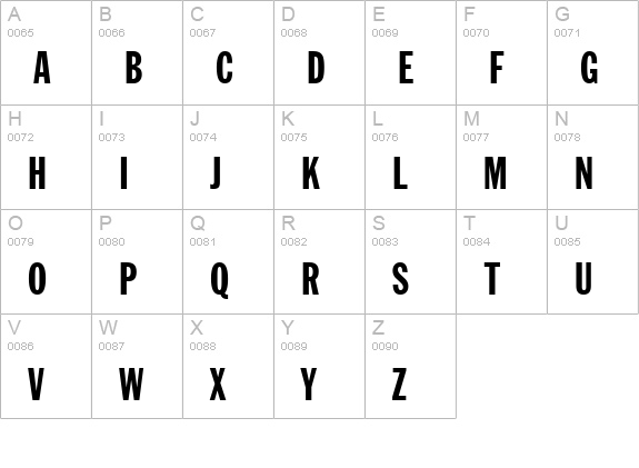 JackExtraCond uppercase A-Z preview