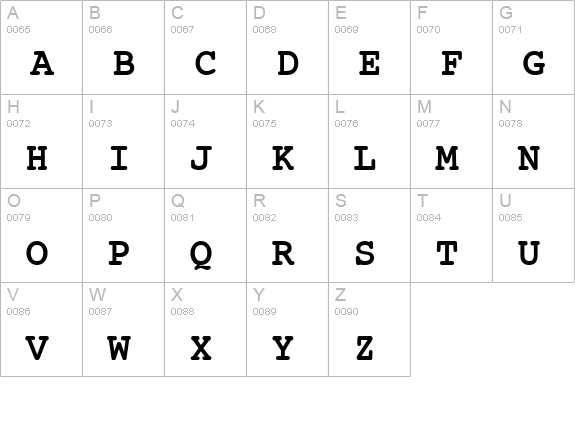 JackInput Bold uppercase A-Z preview