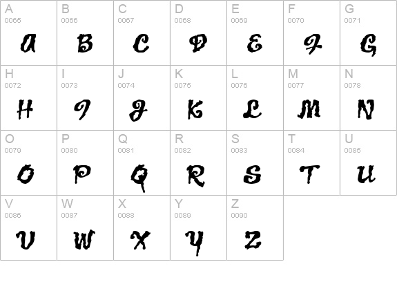 JackLantern BB uppercase A-Z preview