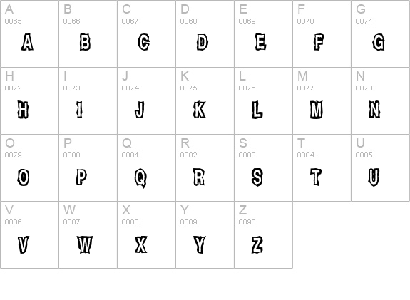 JackOLantern uppercase A-Z preview