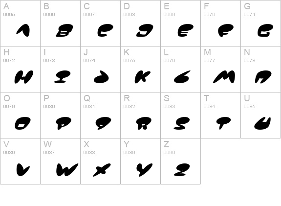 Jackson Italic uppercase A-Z preview