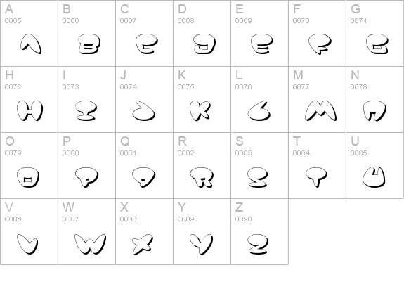 Jackson Shadow uppercase A-Z preview