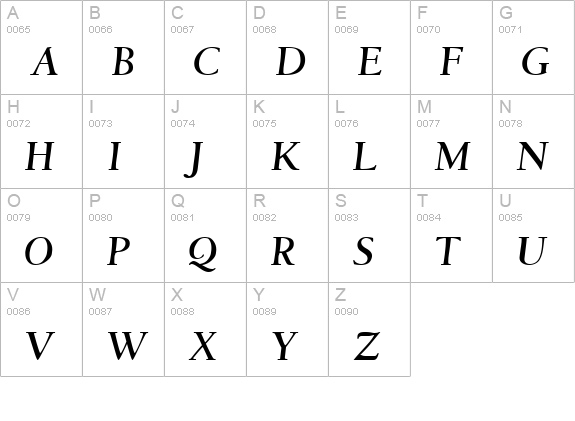 Jacksonville Regular uppercase A-Z preview