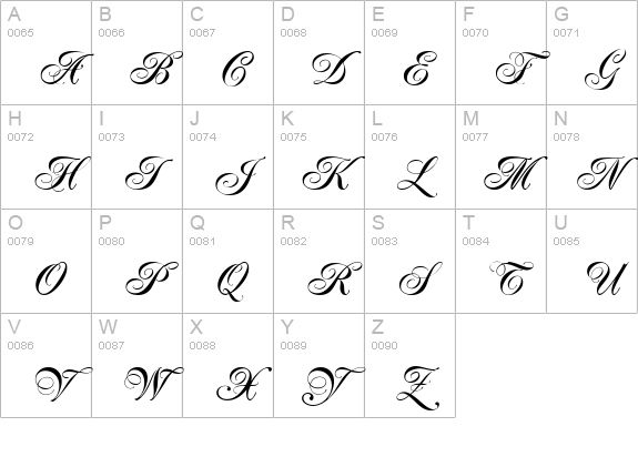 Jacoba Bold uppercase A-Z preview