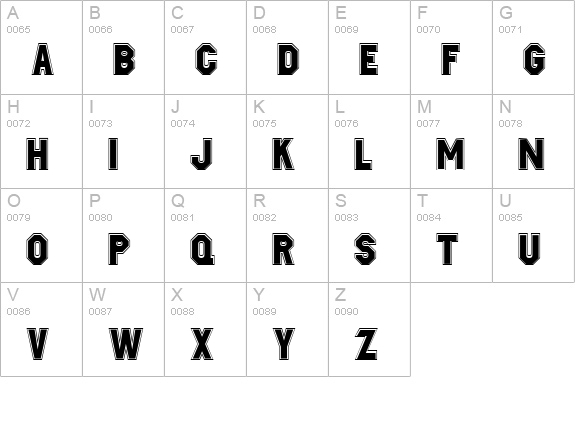 Jacobi uppercase A-Z preview