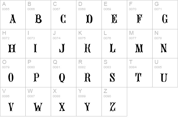 JacquesRoughcut Regular uppercase A-Z preview