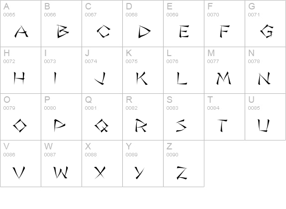 Jade Monkey BTN Light uppercase A-Z preview