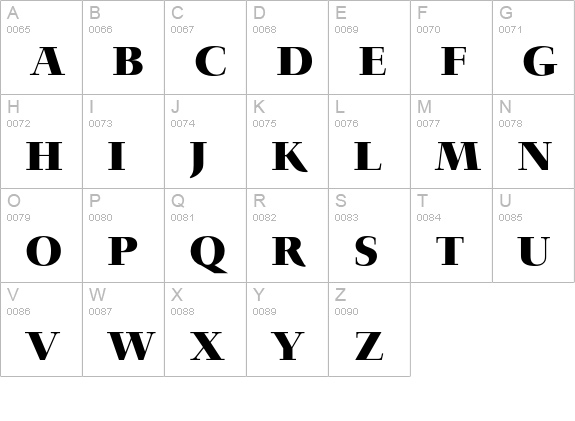 Jaeger-Antiqua R uppercase A-Z preview