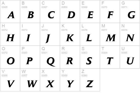 Jaeger Daily News Bold Italic uppercase A-Z preview