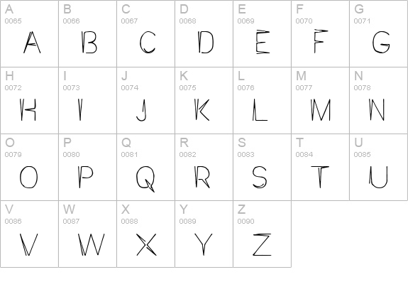 JaggaPoint uppercase A-Z preview