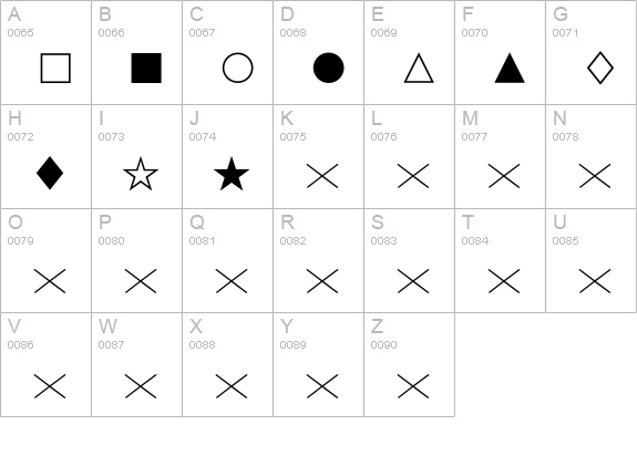 JaguarJCPi uppercase A-Z preview