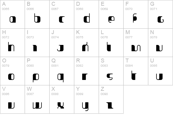 Jakone-CondensedBold uppercase A-Z preview