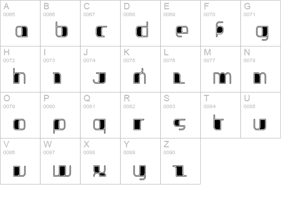 Jakone-Inline uppercase A-Z preview