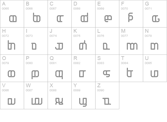 Jakone-Twin uppercase A-Z preview