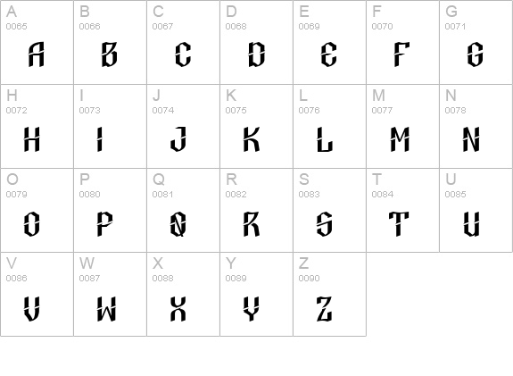 Jalompo uppercase A-Z preview