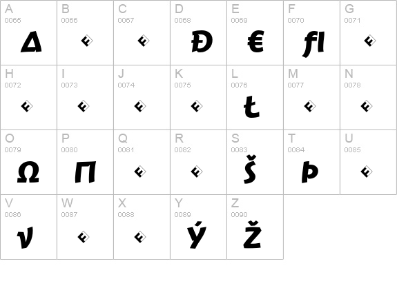 JambonoTF-BoldExpert uppercase A-Z preview