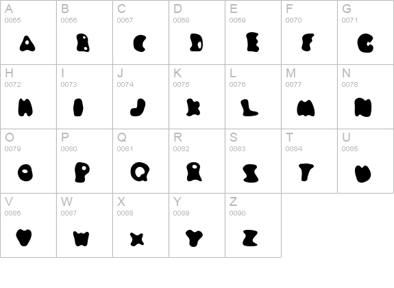 Jambotango uppercase A-Z preview