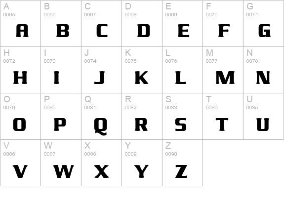 James Eight Eleven uppercase A-Z preview