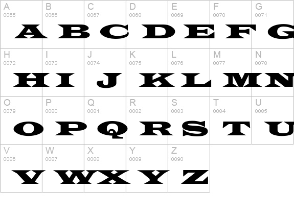 James-WideExt-Normal uppercase A-Z preview